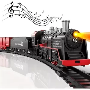 Juego Pista Tren Eléctrico Con Luz Y Mús