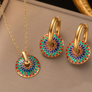 set x2 Jardín de Colores en baño de oro