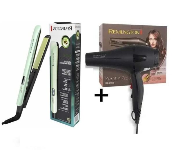 Plancha aguacate + secador remington