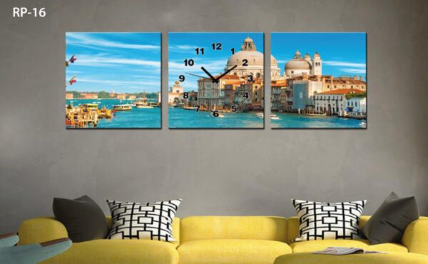 RELOJ PARED ESTILO POLIPTICO